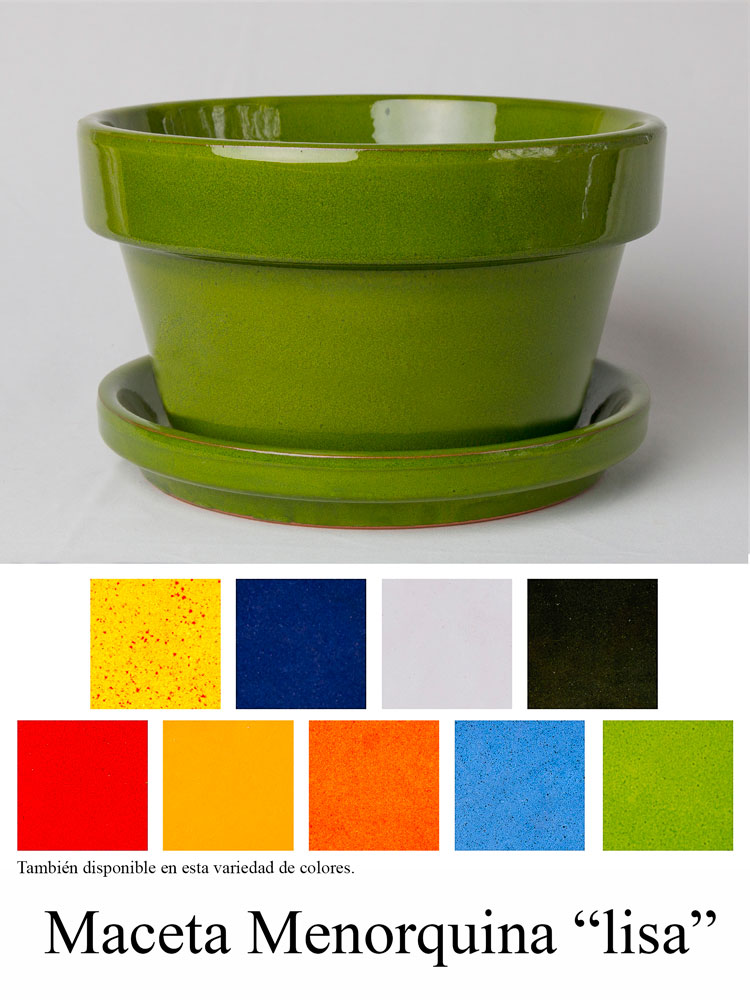 Producto Jardinería Maceta Menorquina lisa también disponible en la variedad de colores de la imagen