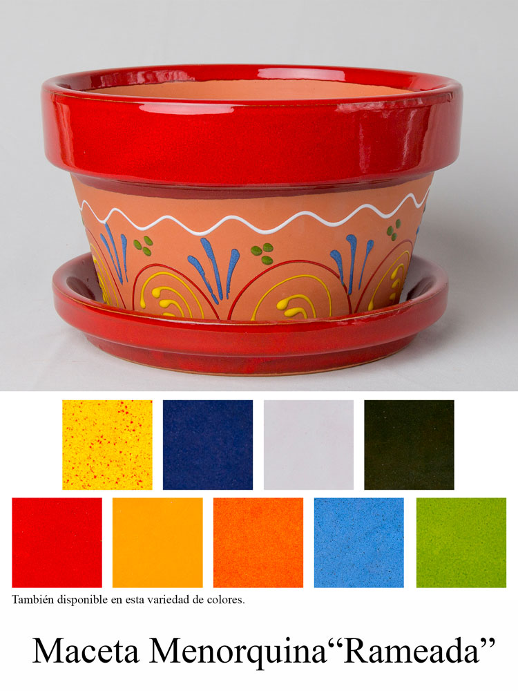 Productos Jardinería Maceta Menorquina Rameada también disponible en la variedad de colores de la imagen