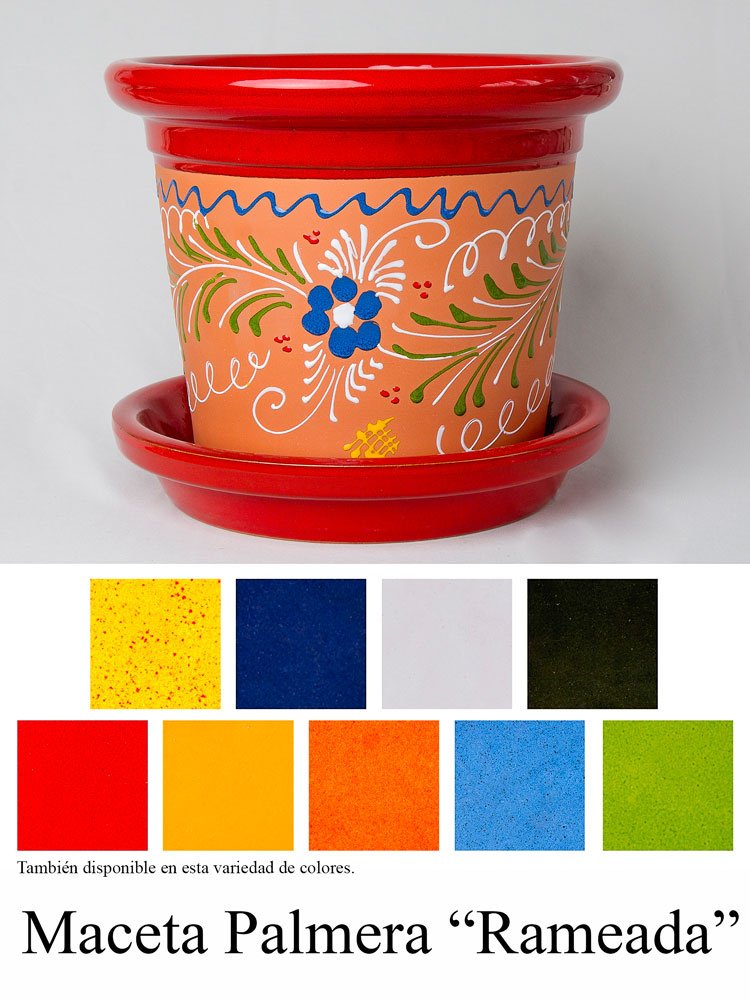 Productos Jardinería Maceta Palmera Rameada también disponible en la variedad de colores de la imagen